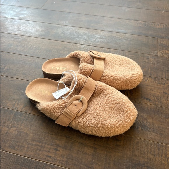 J Crew Sherpa Buckle clog slippers - Picture 5 of 13